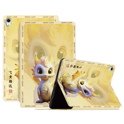 For iPad Air 11 (2024) / iPad Air (2022) / (2020) Case Loong Pattern Print Tablet Leather Cover