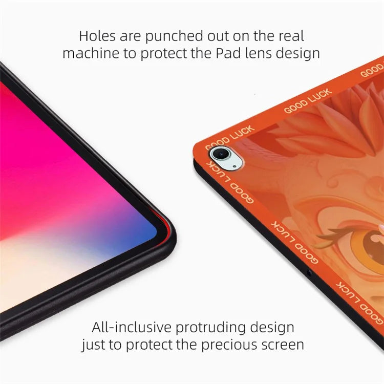 For iPad Air 11 (2024) / iPad Air (2022) / (2020) Case Loong Pattern Print Tablet Leather Cover