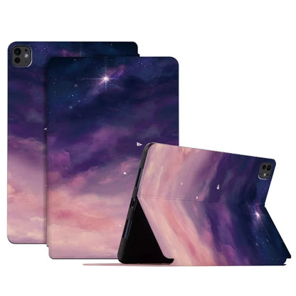 For iPad Pro 11 (2024) Case Pattern Print PU Leather Tablet Flip Cover