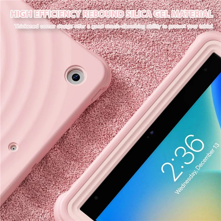 For iPad 10.2 (2021) / (2019) / (2020) Case Hand Strap Kickstand PC+Silicone+TPU Tablet Cover