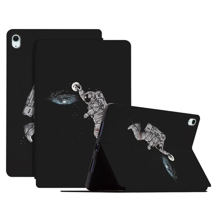 For iPad Air 11 (2024) / iPad Air (2022) / (2020) Case Leather Tablet Cover Astronaut Pattern