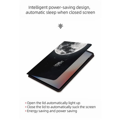 For iPad Air 11 (2024) / iPad Air (2022) / (2020) Case Leather Tablet Cover Astronaut Pattern
