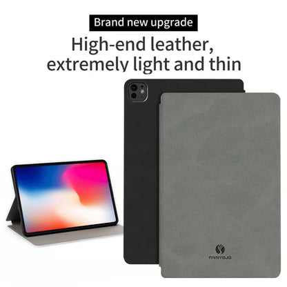 ANNYOJO For iPad Pro 11 (2024) Stand Case Anti-Shock PU Leather Tablet Cover