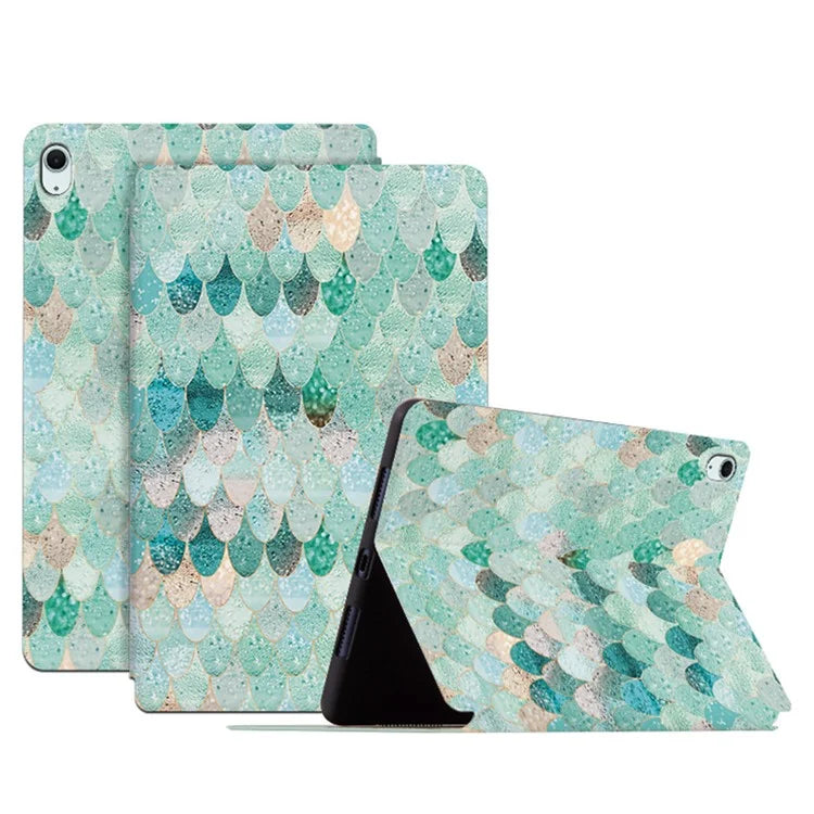 For iPad Air 11 (2024)  /  iPad Air (2022)  /  (2020) Case Pattern Print Leather Stand Tablet Cover