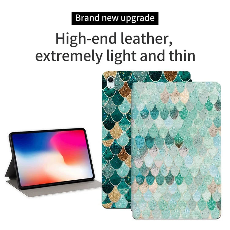 For iPad Air 11 (2024)  /  iPad Air (2022)  /  (2020) Case Pattern Print Leather Stand Tablet Cover