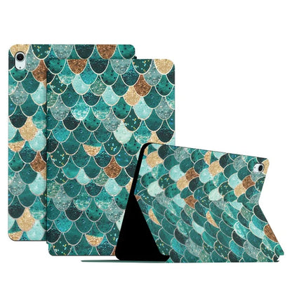 For iPad Air 11 (2024)  /  iPad Air (2022)  /  (2020) Case Pattern Print Leather Stand Tablet Cover