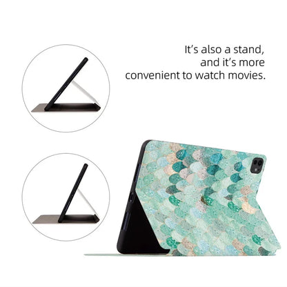 For iPad Pro 11 (2024) Case Pattern Print Leather Tablet Cover Auto Wake / Sleep