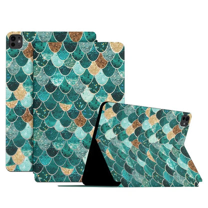 For iPad Pro 11 (2024) Case Pattern Print Leather Tablet Cover Auto Wake / Sleep
