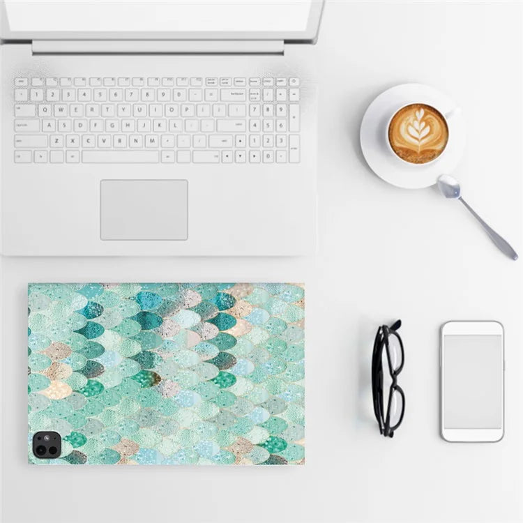 For iPad Pro 11 (2024) Case Pattern Print Leather Tablet Cover Auto Wake / Sleep