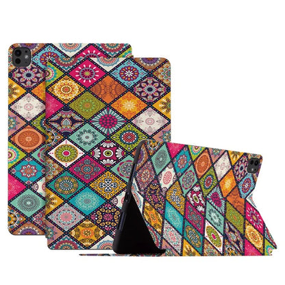 For iPad Pro 11 (2024) Case Pattern Print Leather Tablet Cover Auto Wake / Sleep