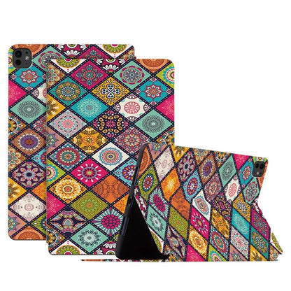 For iPad Pro 11 (2024) Case Pattern Print Leather Tablet Cover Auto Wake / Sleep
