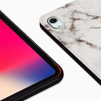 For iPad Air 11 (2024) / Air (2020) / (2022) Shockproof Case Pattern Print PU Leather Tablet Cover