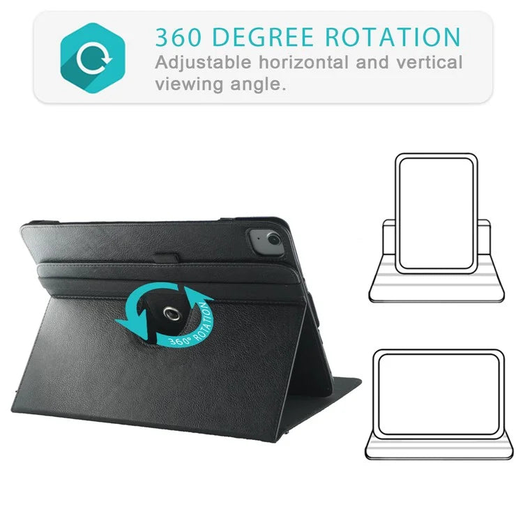For iPad Air 11 (2024) / Air (2022) / (2020) / iPad 10.9 (2022) / iPad Pro 11 (2024) / (2022) / (2021) / (2020) / (2018) Leather Case Rotating Stand
