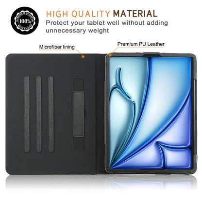 For iPad Air 11 (2024) / Air (2022) / (2020) / iPad 10.9 (2022) / iPad Pro 11 (2024) / (2022) / (2021) / (2020) / (2018) Leather Case Rotating Stand