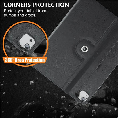 For iPad Air 11 (2024) / Air (2022) / (2020) / iPad 10.9 (2022) / iPad Pro 11 (2024) / (2022) / (2021) / (2020) / (2018) Leather Case Rotating Stand