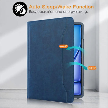 For iPad Air 11 (2024) / Air (2022) / (2020) / iPad 10.9 (2022) / iPad Pro 11 (2024) / (2022) / (2021) / (2020) / (2018) Leather Case Rotating Stand