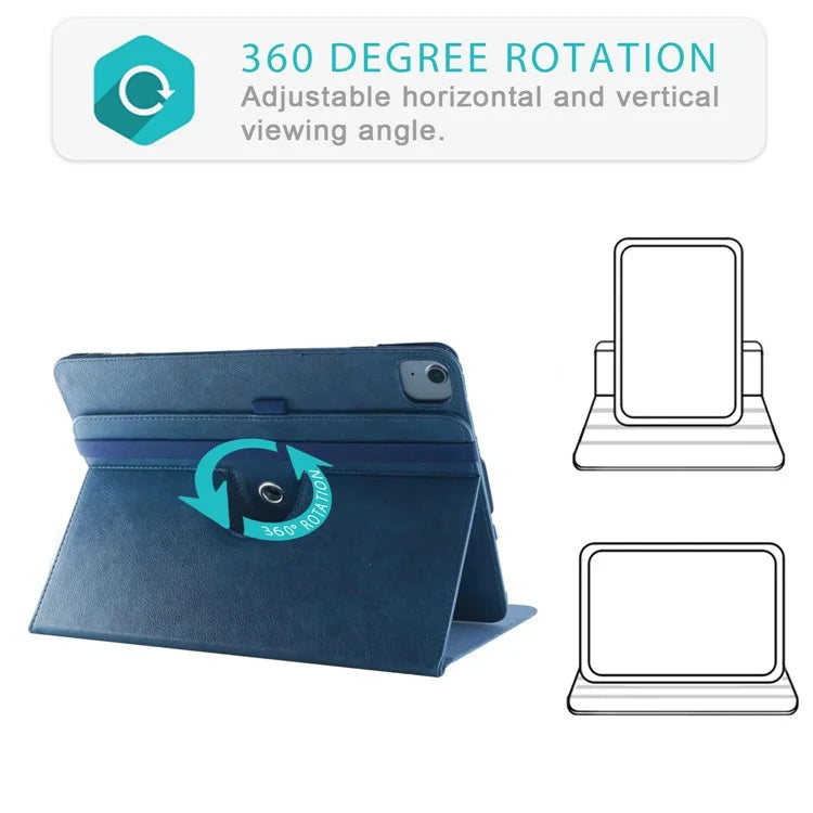 For iPad Air 11 (2024) / Air (2022) / (2020) / iPad 10.9 (2022) / iPad Pro 11 (2024) / (2022) / (2021) / (2020) / (2018) Leather Case Rotating Stand
