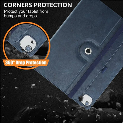 For iPad Air 11 (2024) / Air (2022) / (2020) / iPad 10.9 (2022) / iPad Pro 11 (2024) / (2022) / (2021) / (2020) / (2018) Leather Case Rotating Stand