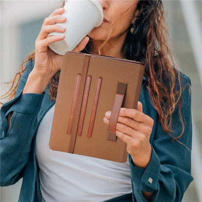 For iPad Air 11 (2024) / Air (2022) / (2020) / iPad 10.9 (2022) / iPad Pro 11 (2024) / (2022) / (2021) / (2020) / (2018) Leather Case Rotating Stand