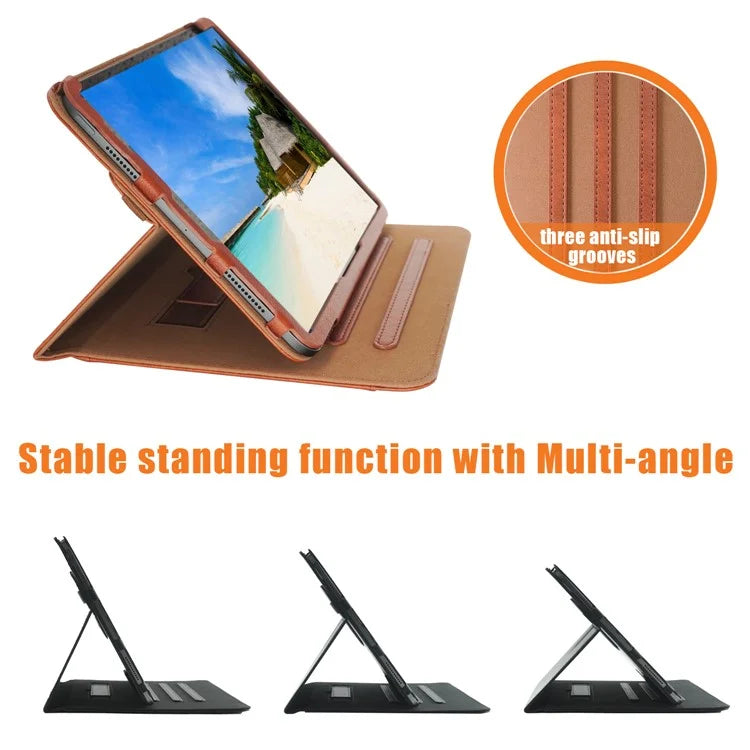 For iPad Air 11 (2024) / Air (2022) / (2020) / iPad 10.9 (2022) / iPad Pro 11 (2024) / (2022) / (2021) / (2020) / (2018) Leather Case Rotating Stand
