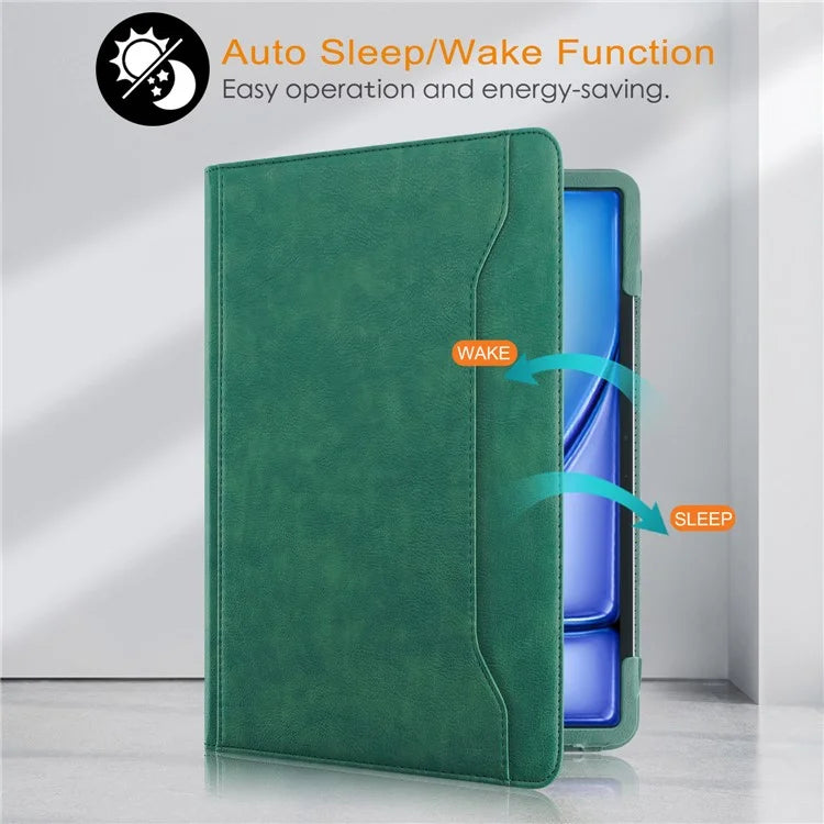For iPad Air 11 (2024) / Air (2022) / (2020) / iPad 10.9 (2022) / iPad Pro 11 (2024) / (2022) / (2021) / (2020) / (2018) Leather Case Rotating Stand