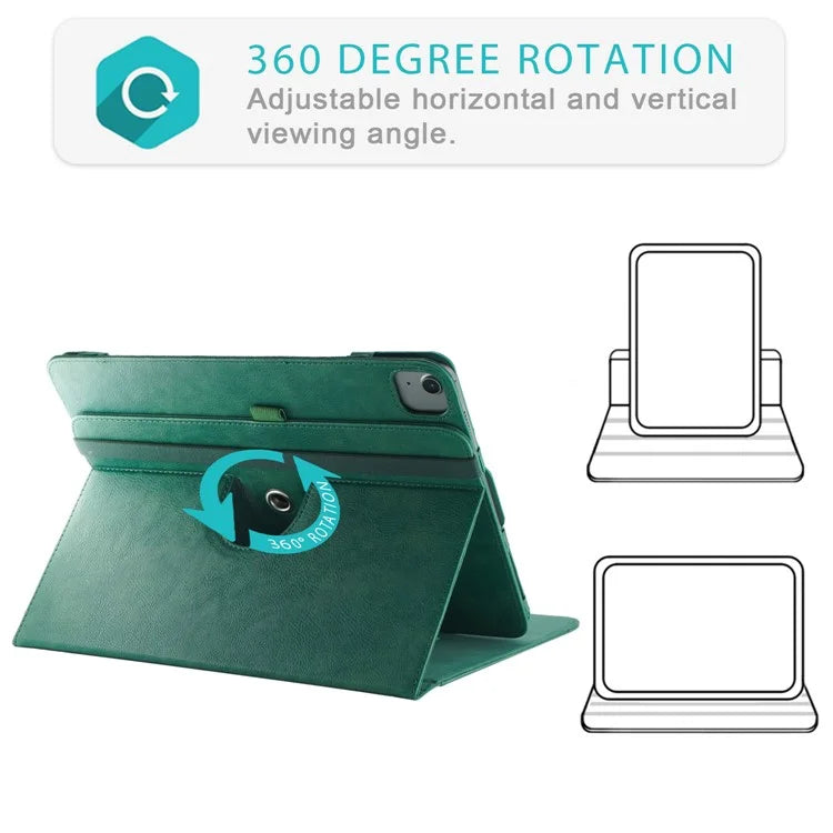 For iPad Air 11 (2024) / Air (2022) / (2020) / iPad 10.9 (2022) / iPad Pro 11 (2024) / (2022) / (2021) / (2020) / (2018) Leather Case Rotating Stand