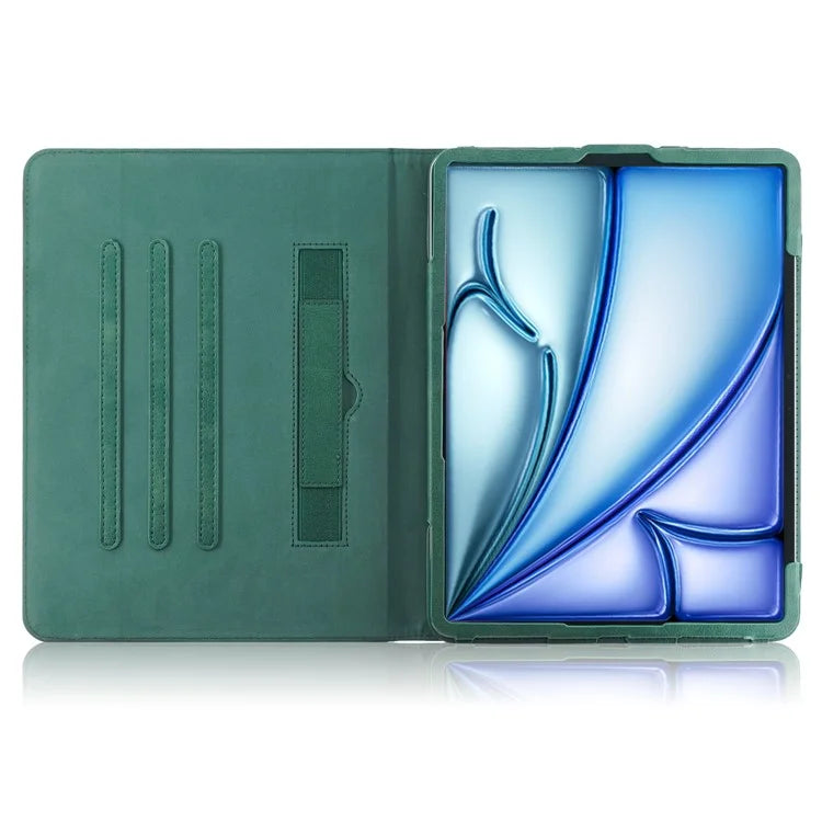 For iPad Air 11 (2024) / Air (2022) / (2020) / iPad 10.9 (2022) / iPad Pro 11 (2024) / (2022) / (2021) / (2020) / (2018) Leather Case Rotating Stand