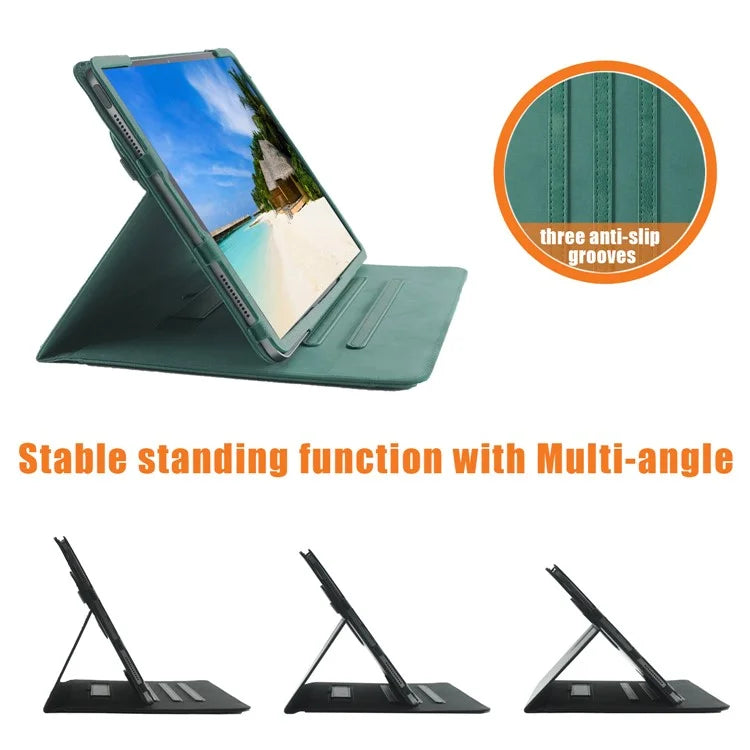 For iPad Air 11 (2024) / Air (2022) / (2020) / iPad 10.9 (2022) / iPad Pro 11 (2024) / (2022) / (2021) / (2020) / (2018) Leather Case Rotating Stand