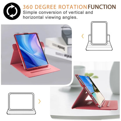 For iPad Air 11 (2024) / Air (2022) / (2020) / iPad 10.9 (2022) / iPad Pro 11 (2024) / (2022) / (2021) / (2020) / (2018) Leather Case Rotating Stand