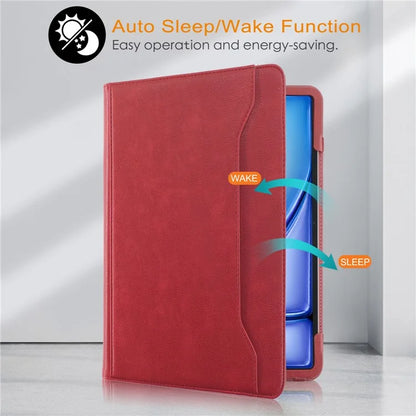 For iPad Air 11 (2024) / Air (2022) / (2020) / iPad 10.9 (2022) / iPad Pro 11 (2024) / (2022) / (2021) / (2020) / (2018) Leather Case Rotating Stand