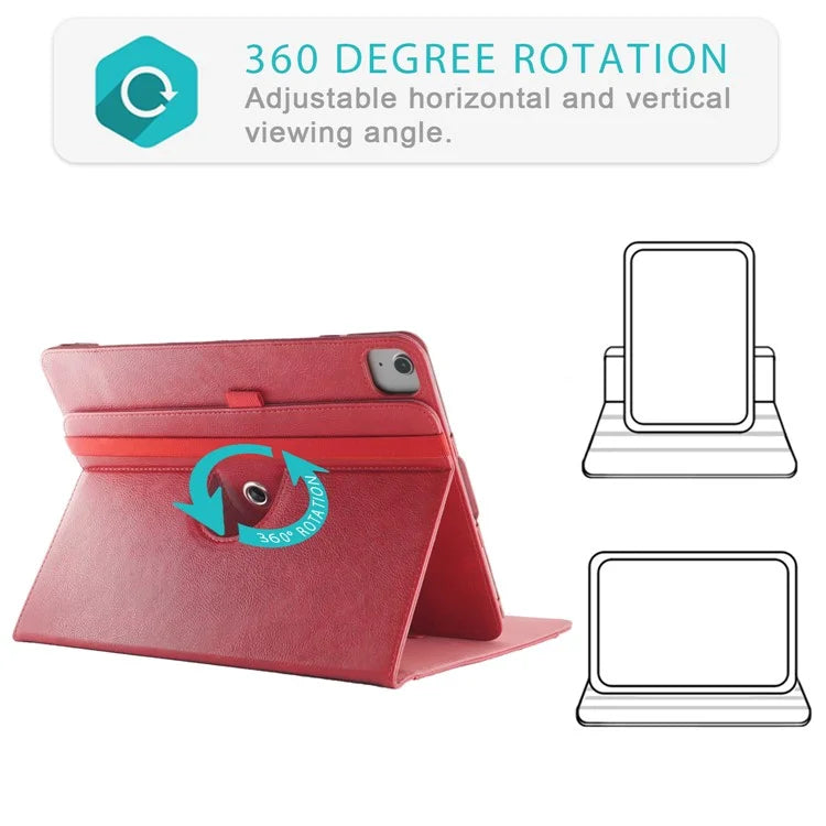 For iPad Air 11 (2024) / Air (2022) / (2020) / iPad 10.9 (2022) / iPad Pro 11 (2024) / (2022) / (2021) / (2020) / (2018) Leather Case Rotating Stand