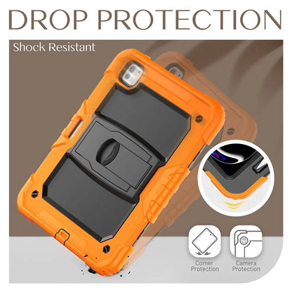 For iPad Pro 11 (2024) Case with Shoulder Strap PC+Silicone Tablet Cover