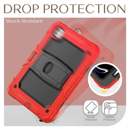 For iPad Pro 11 (2024) Case with Shoulder Strap PC+Silicone Tablet Cover