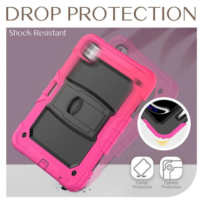 For iPad Pro 11 (2024) Case with Shoulder Strap PC+Silicone Tablet Cover