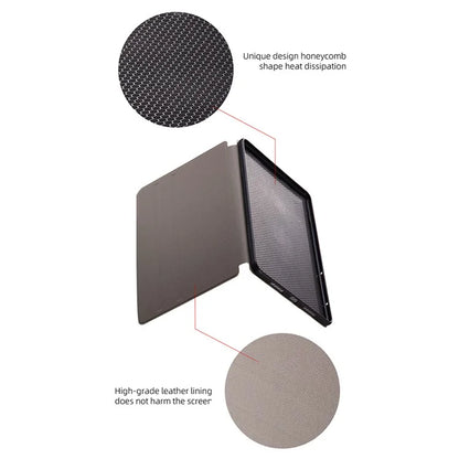 For iPad Pro 11 (2024) Case Leather Stand Smart Tablet Cover Astronaut Pattern
