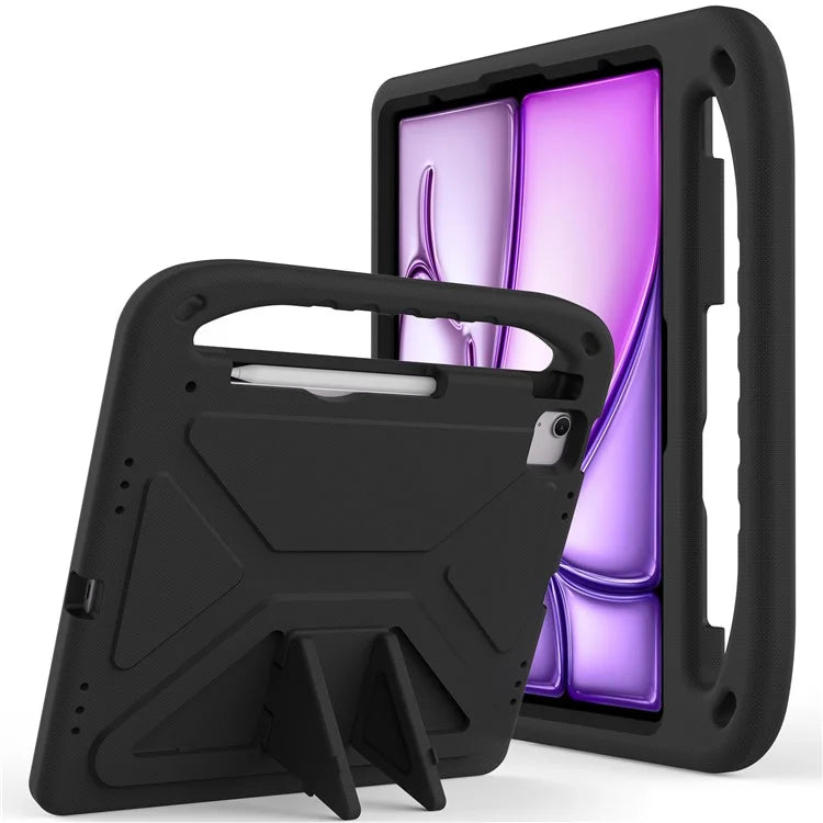 For iPad Pro 13 (2024) / Air 13 (2024) EVA Case Shockproof Handle Kickstand Tablet Cover
