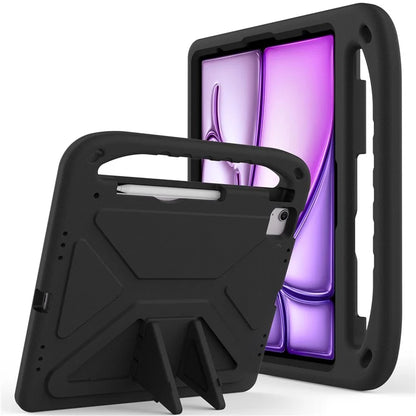 For iPad Pro 13 (2024) / Air 13 (2024) EVA Case Shockproof Handle Kickstand Tablet Cover