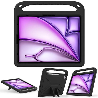 For iPad Pro 13 (2024) / Air 13 (2024) EVA Case Shockproof Handle Kickstand Tablet Cover