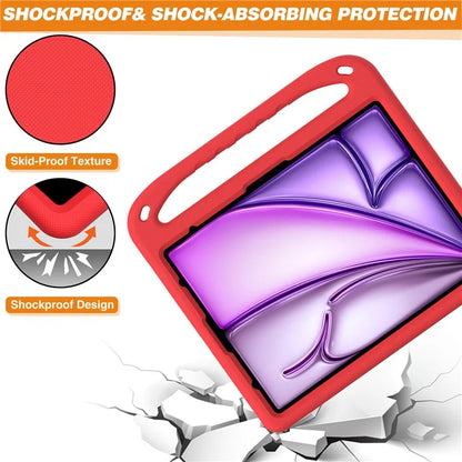 For iPad Pro 13 (2024) / Air 13 (2024) EVA Case Shockproof Handle Kickstand Tablet Cover