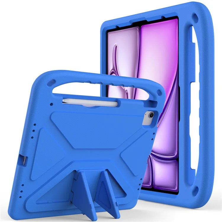 For iPad Pro 13 (2024) / Air 13 (2024) EVA Case Shockproof Handle Kickstand Tablet Cover