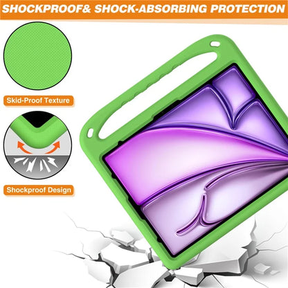 For iPad Pro 13 (2024) / Air 13 (2024) EVA Case Shockproof Handle Kickstand Tablet Cover