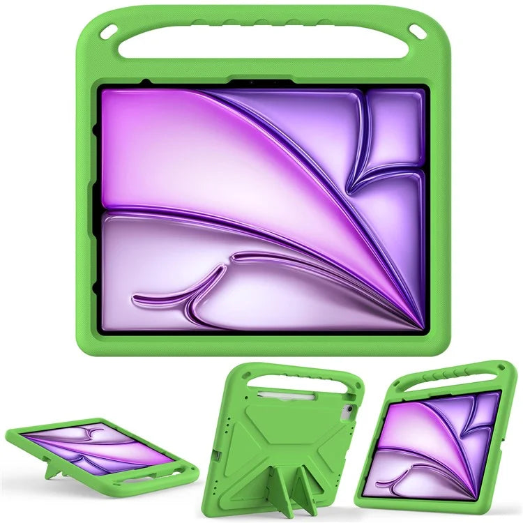 For iPad Pro 13 (2024) / Air 13 (2024) EVA Case Shockproof Handle Kickstand Tablet Cover