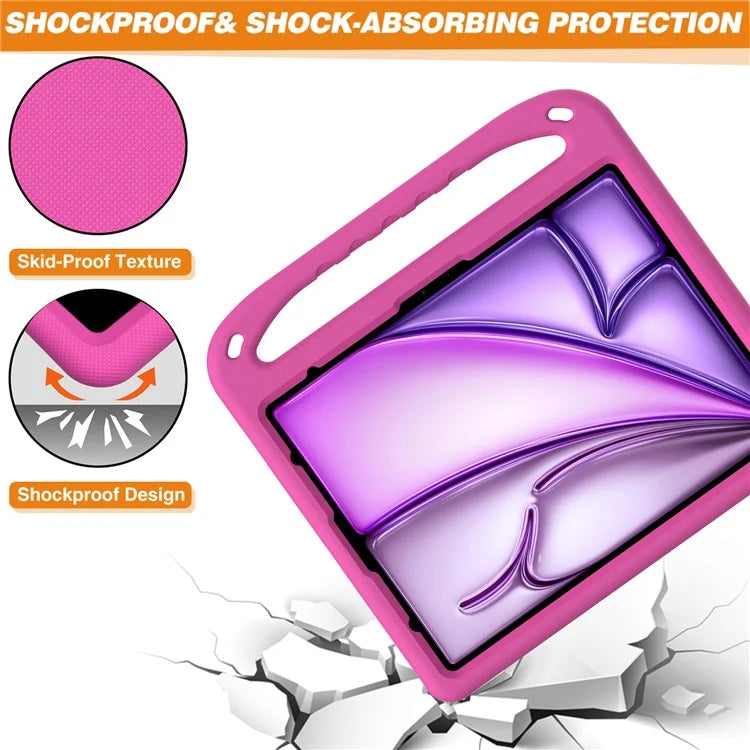 For iPad Pro 13 (2024) / Air 13 (2024) EVA Case Shockproof Handle Kickstand Tablet Cover