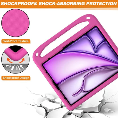 For iPad Pro 13 (2024) / Air 13 (2024) EVA Case Shockproof Handle Kickstand Tablet Cover