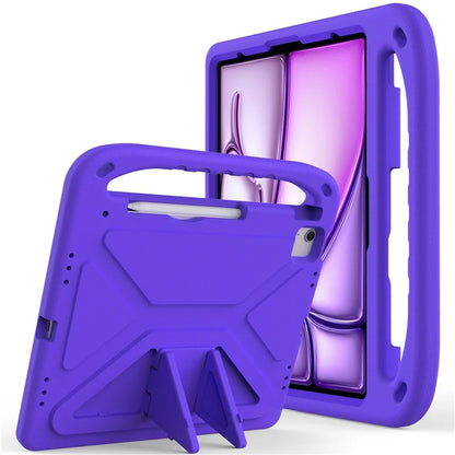 For iPad Pro 13 (2024) / Air 13 (2024) EVA Case Shockproof Handle Kickstand Tablet Cover