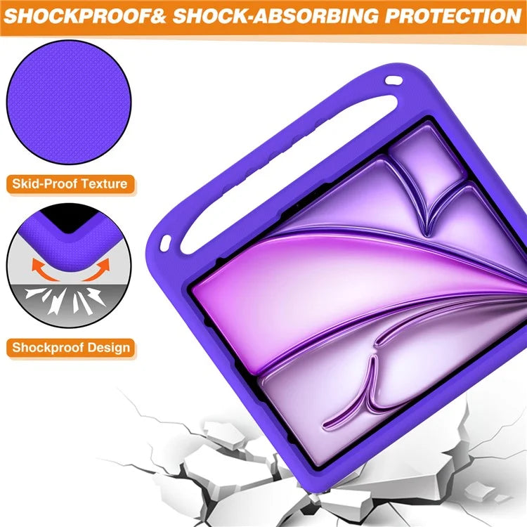 For iPad Pro 13 (2024) / Air 13 (2024) EVA Case Shockproof Handle Kickstand Tablet Cover
