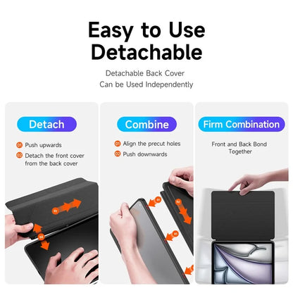 DUX DUCIS Magi Series for iPad Air (2020) / (2022) / Air 11 (2024) Case Auto Wake / Sleep PU Leather+PC+TPU Tablet Cover