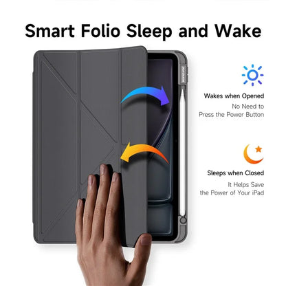 DUX DUCIS Magi Series for iPad Air (2020) / (2022) / Air 11 (2024) Case Auto Wake / Sleep PU Leather+PC+TPU Tablet Cover