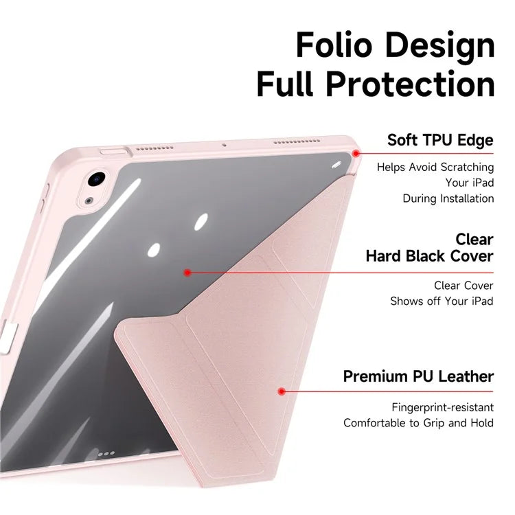 DUX DUCIS Magi Series for iPad Air (2020) / (2022) / Air 11 (2024) Case Auto Wake / Sleep PU Leather+PC+TPU Tablet Cover