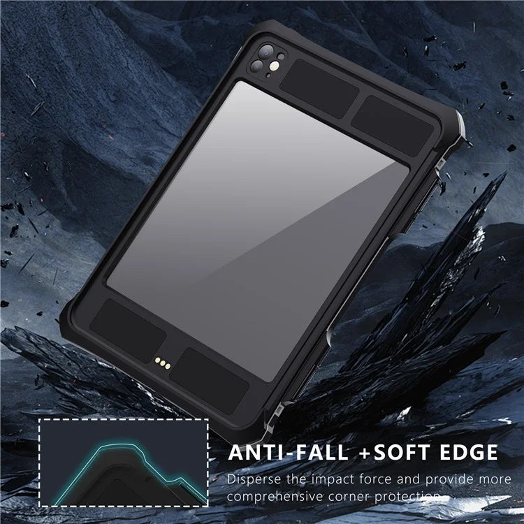 SHELLBOX For iPad Pro 11 (2024) Waterproof Case IP68 Underwater Protective Shockproof Tablet Cover